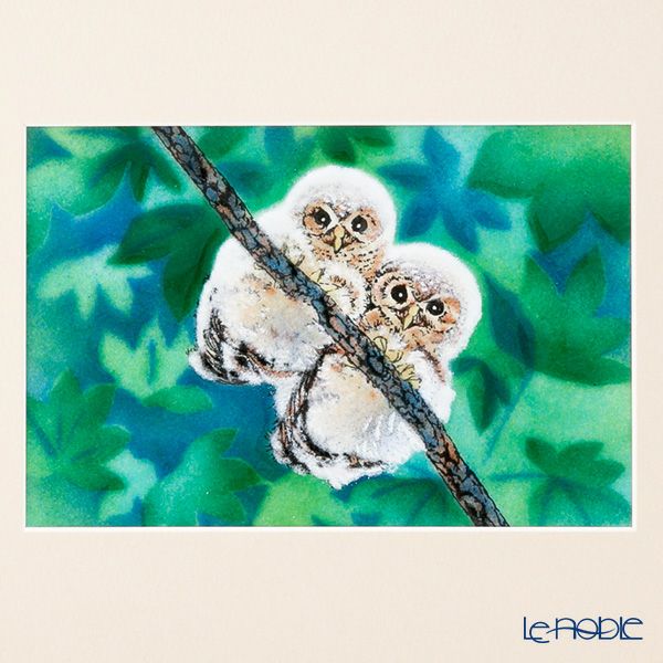 京七宝額（アートSHIPPO） 二羽のふくろう 額29×24cm デコオーク※額縁のデザインや色が入荷時期により多少異なる場合があります。※