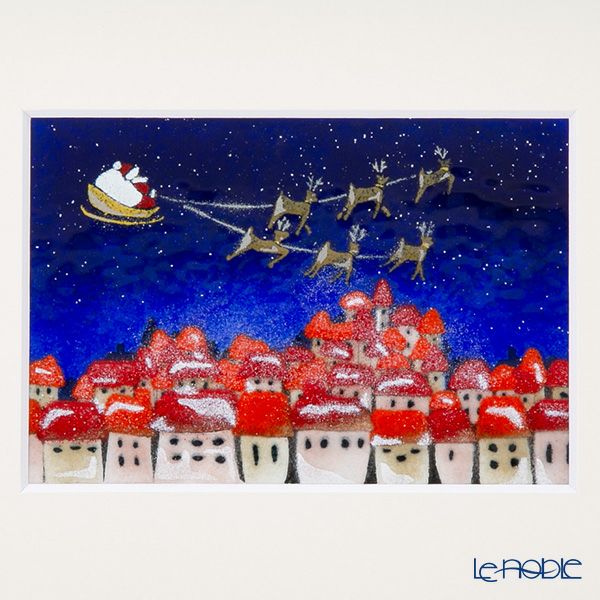 京七宝額（アートSHIPPO） サンタ 額30×25cm アイボリーゴールドデコ※額縁のデザインや色が入荷時期により多少異なる場合があります。※