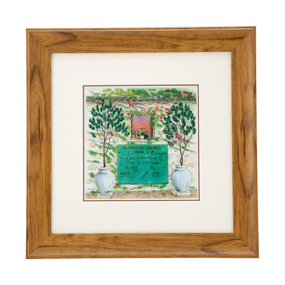 京七宝額（アートSHIPPO） グリーンボード 額30×30cm チーク※額縁のデザインや色が入荷時期により多少異なる場合があります。※