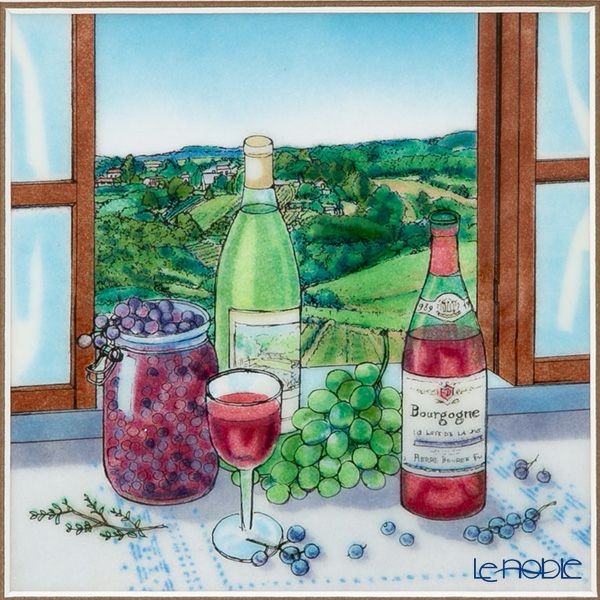 京七宝額（アートSHIPPO） ブルゴーニュワイン 額30×30cm チーク※額縁のデザインや色が入荷時期により多少異なる場合があります。※