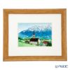 京七宝額（アートSHIPPO） チロルの山 額40×33cm チーク※額縁のデザインや色が入荷時期により多少異なる場合があります。※