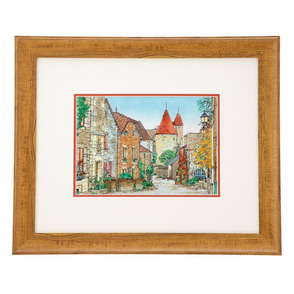 京七宝額（アートSHIPPO） ブルゴーニュ 額40×33cm チーク※額縁のデザインや色が入荷時期により多少異なる場合があります。※