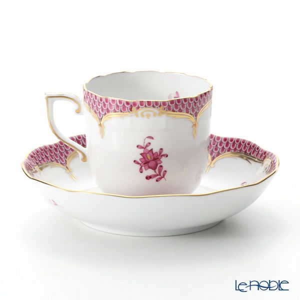 ヘレンド アポニーピンク ピンクスケール 00707-0-00 モカカップ＆ソーサー 150ml