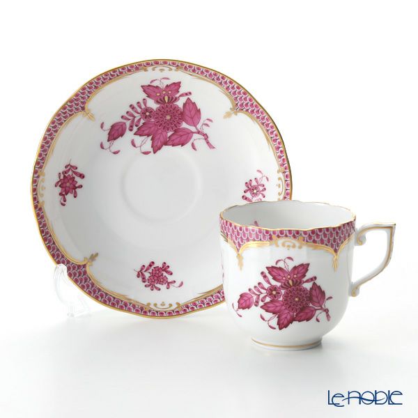 ヘレンド アポニーピンク ピンクスケール 00707-0-00 モカカップ＆ソーサー 150ml