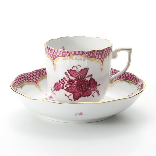 ヘレンド アポニーピンク ピンクスケール 00707-0-00 モカカップ＆ソーサー 150ml