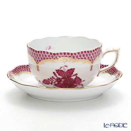 ヘレンド アポニーピンク ピンクスケール 00724-0-00 ティーカップ＆ソーサー 200ml