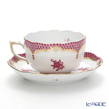 ヘレンド アポニーピンク ピンクスケール 00724-0-00 ティーカップ＆ソーサー 200ml