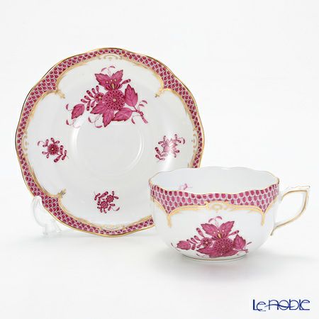 ヘレンド アポニーピンク ピンクスケール 00724-0-00 ティーカップ＆ソーサー 200ml