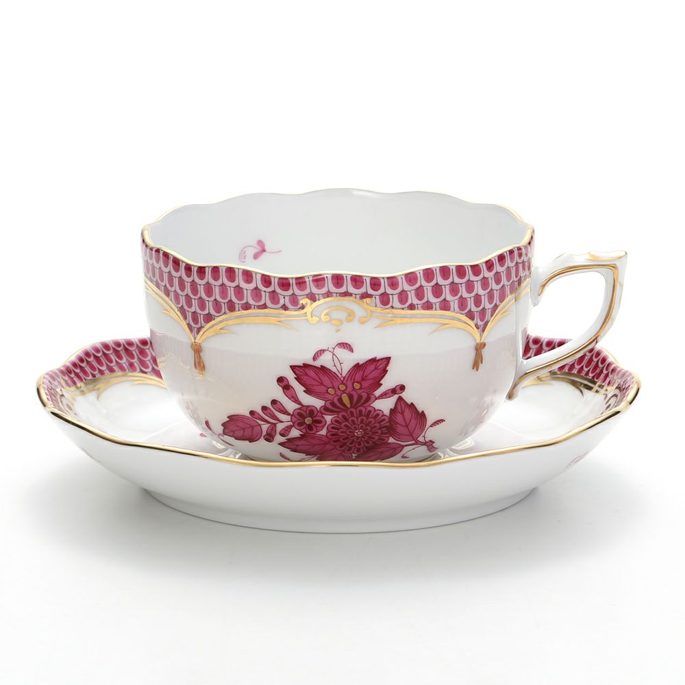 ヘレンド アポニーピンク ピンクスケール 00724-0-00 ティーカップ＆ソーサー 200ml