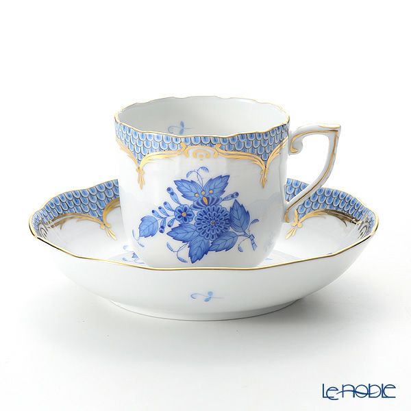 ヘレンド アポニーブルー ブルースケール 00707-0-00 モカカップ＆ソーサー 150ml