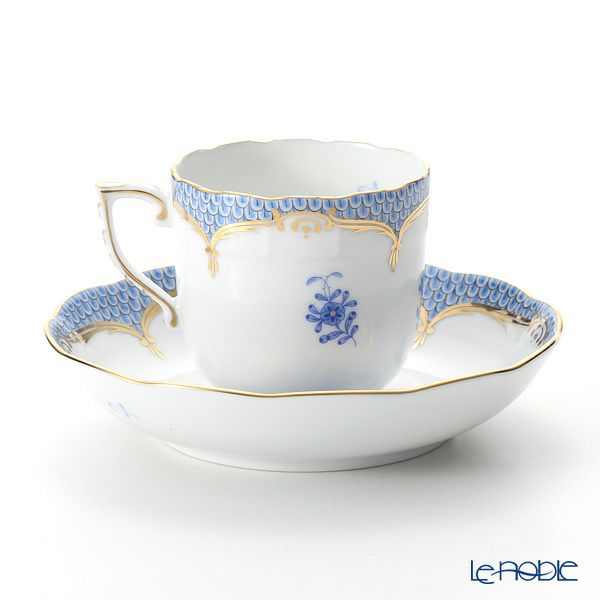 ヘレンド アポニーブルー ブルースケール 00707-0-00 モカカップ＆ソーサー 150ml