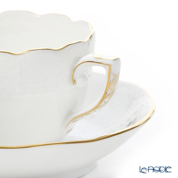 ヘレンド ウィーンのバラ ゴールド 00711-0-00 モカカップ＆ソーサー 100ml