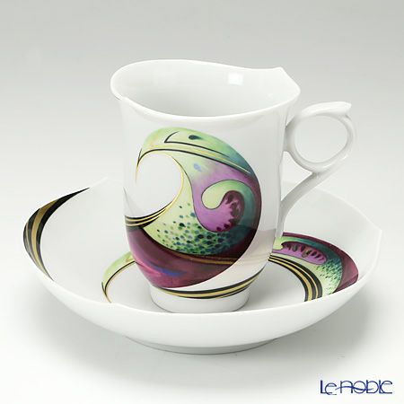 マイセン（Meissen） アクア 662501／28582／01 コーヒーカップ＆ソーサー 180ml グリーン