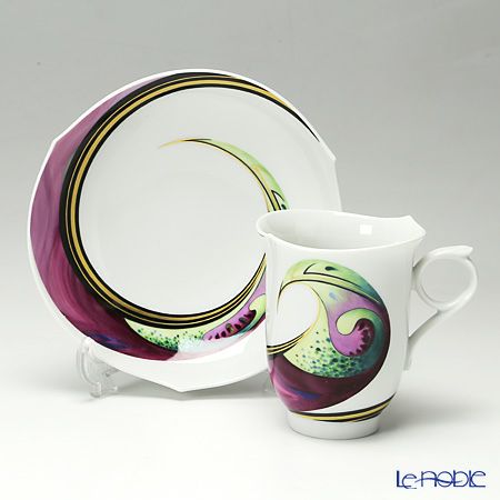 マイセン（Meissen） アクア 662501／28582／01 コーヒーカップ＆ソーサー 180ml グリーン