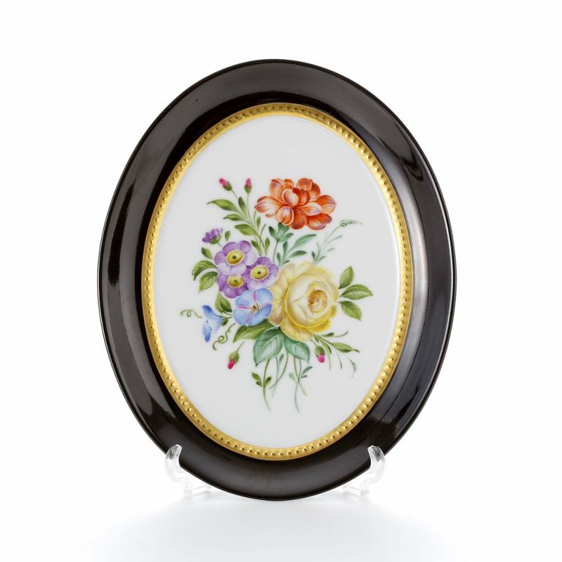 アウガルテン（AUGARTEN） アウガルテンブーケ（6682F） 黄色いバラ スモールディッシュ（飾り皿） 12cm（841）