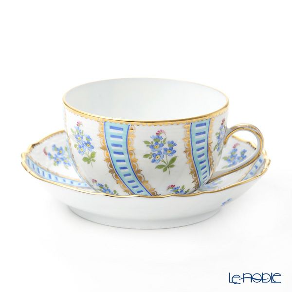 ヘレンド 忘れな草 ターコイズ MYTTQ ティーカップ＆ソーサー 01726-0-00