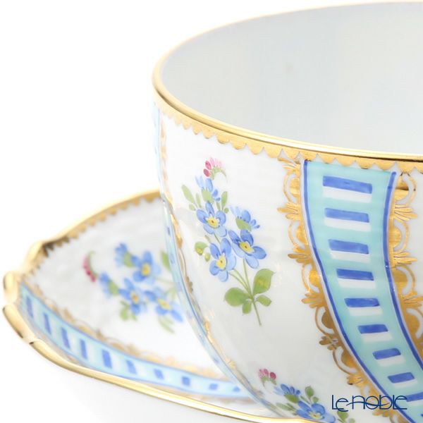 ヘレンド 忘れな草 ターコイズ MYTTQ ティーカップ＆ソーサー 01726-0-00