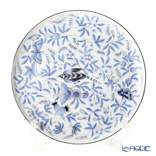 ヘレンド 東方の楽園 ブループラチナ・ZOBA-PT プレート 27cm 02537-0-00