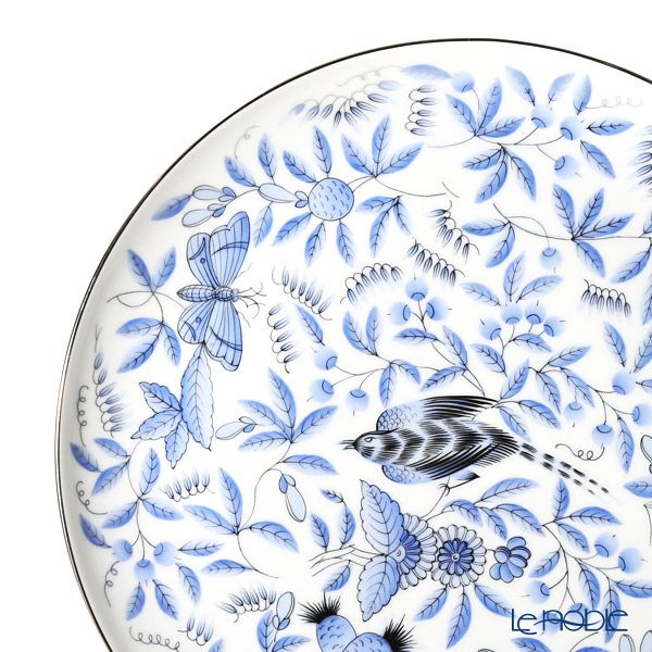 ヘレンド 東方の楽園 ブループラチナ・ZOBA-PT プレート 27cm 02537-0-00