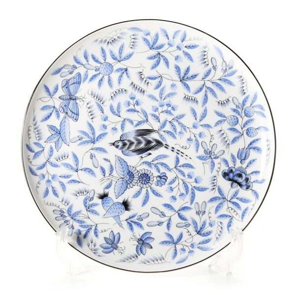 ヘレンド 東方の楽園 ブループラチナ・ZOBA-PT プレート 27cm 02537-0-00