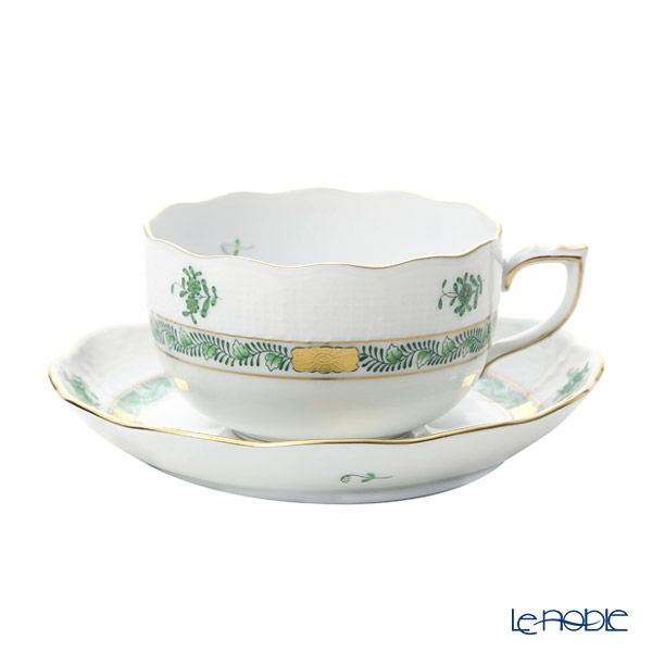 ヘレンド アポニーグリーンシンプル ASV-CH 00724-0-00 ティーカップ＆ソーサー 200ml