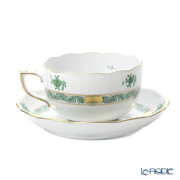 ヘレンド アポニーグリーンシンプル ASV-CH 00724-0-00 ティーカップ＆ソーサー 200ml