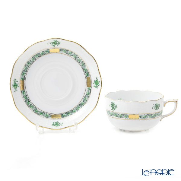 ヘレンド アポニーグリーンシンプル ASV-CH 00724-0-00 ティーカップ＆ソーサー 200ml