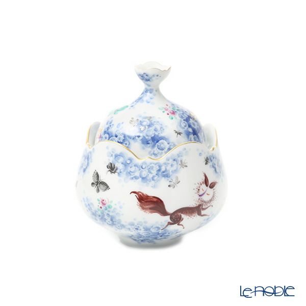 マイセン（Meissen） ミッドサマー・ナイトドリーム／真夏の夜の夢 カバードシュガー 11cm （蓋付 シュガーポット） 680691／23925