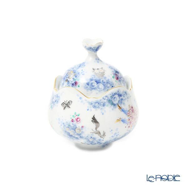 マイセン（Meissen） ミッドサマー・ナイトドリーム／真夏の夜の夢 カバードシュガー 11cm （蓋付 シュガーポット） 680691／23925