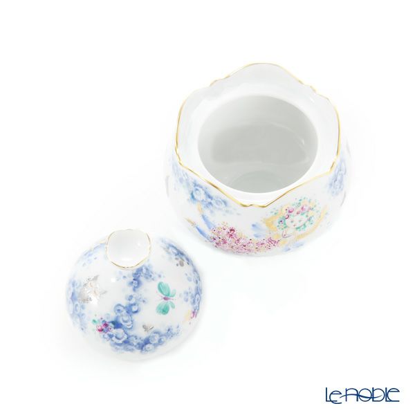 マイセン（Meissen） ミッドサマー・ナイトドリーム／真夏の夜の夢 カバードシュガー 11cm （蓋付 シュガーポット） 680691／23925