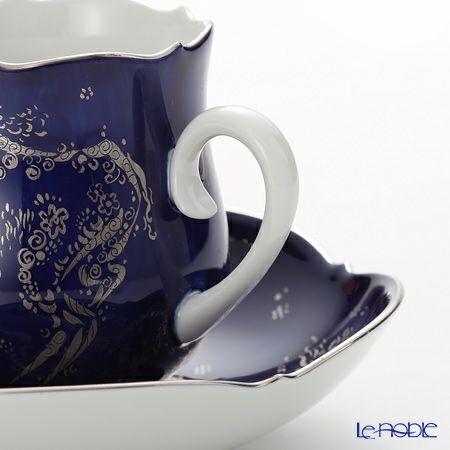 マイセン（Meissen） コバルトプラチナ 681790／23582 コーヒーカップ＆ソーサー 150ml Motif1