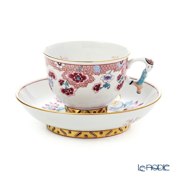 ヘレンド シノワズリ（中国趣味）ラノルダー RAN 03364-0-21 マンダリン ラージカップ＆ソーサー （ペインターサイン入り）