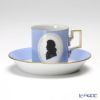アウガルテン（AUGARTEN） モーツァルト スカイブルー（6860B） モカカップ＆ソーサー ハプスブルク（059）