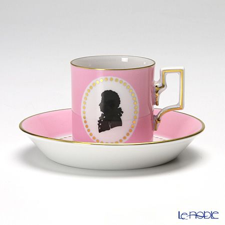 アウガルテン（AUGARTEN） モーツァルト ピンク（6860C） モカカップ＆ソーサー ハプスブルク（059）