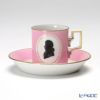 アウガルテン（AUGARTEN） モーツァルト ピンク（6860C） モカカップ＆ソーサー ハプスブルク（059）