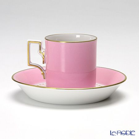 アウガルテン（AUGARTEN） モーツァルト ピンク（6860C） モカカップ＆ソーサー ハプスブルク（059）