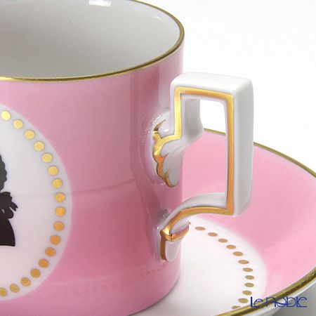 アウガルテン（AUGARTEN） モーツァルト ピンク（6860C） モカカップ＆ソーサー ハプスブルク（059）
