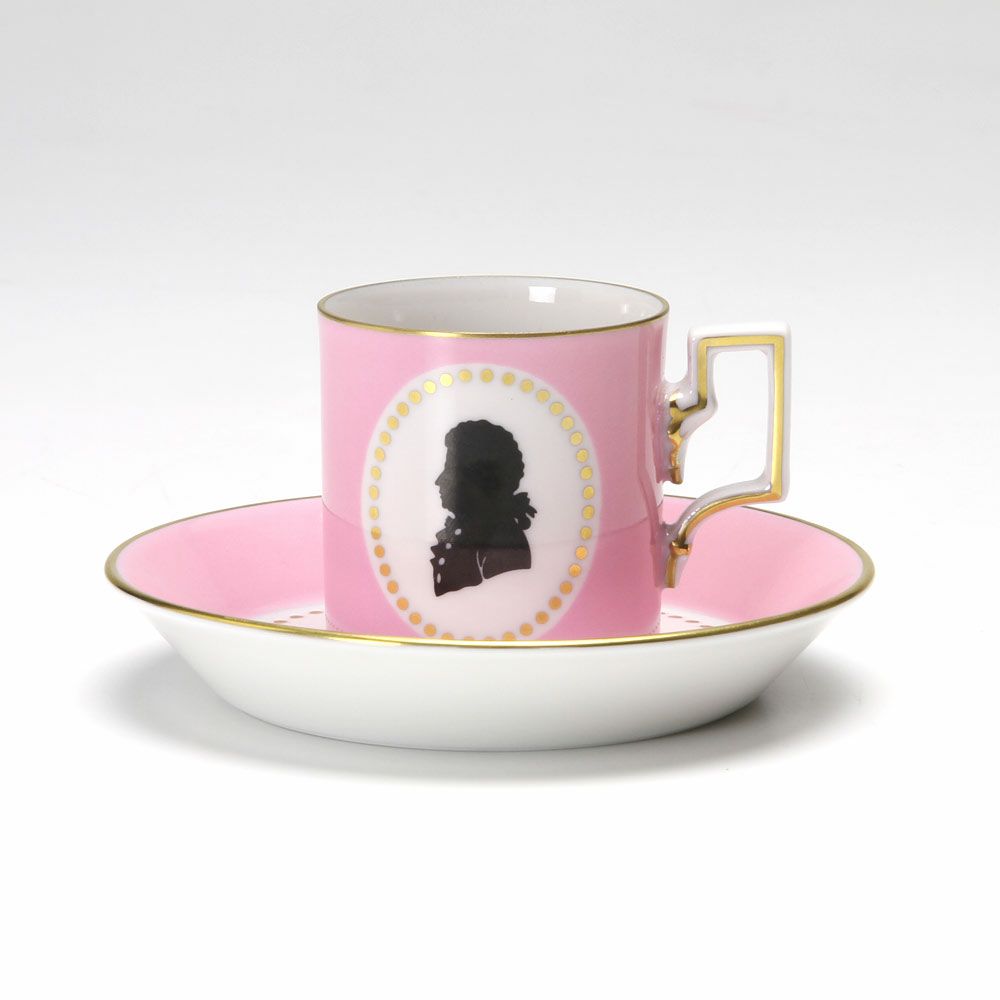 アウガルテン（AUGARTEN） モーツァルト ピンク（6860C） モカカップ＆ソーサー ハプスブルク（059）