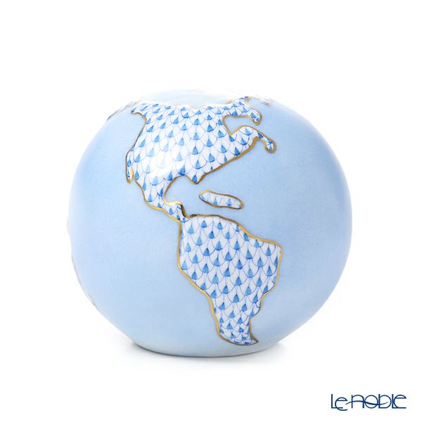 ヘレンド VHB 15725-0-00 地球儀 8.5cm ブルー
