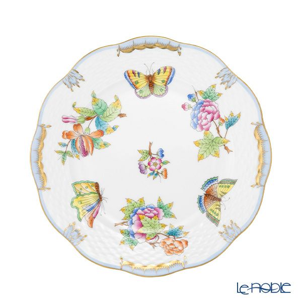 ヘレンド ヴィクトリア・ブーケ ライトブルー VBO-Y6 00517-0-00 プレート 19cm