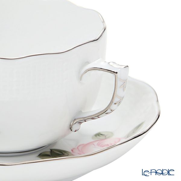 ヘレンド ウィーンのバラ プラチナシンプル VGRS-PT 00724-0-00 ティーカップ＆ソーサー 200ml