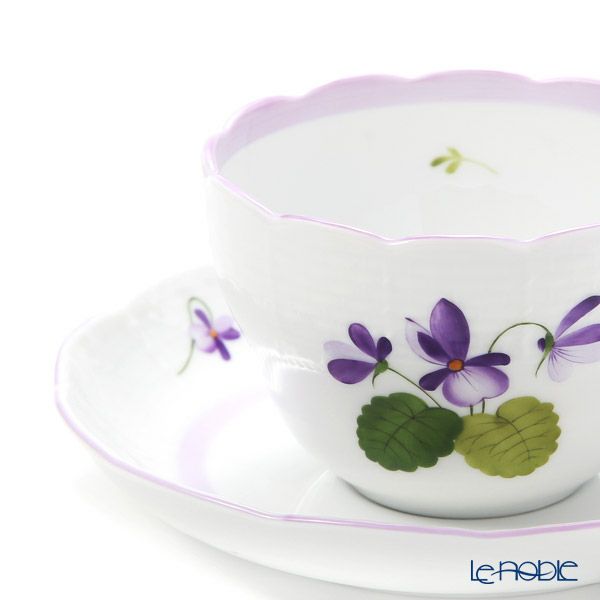 ヘレンド バイオレット（ライラック） VIOLETL 00730-0-00 ティーカップ＆ソーサー（兼用） 200ml