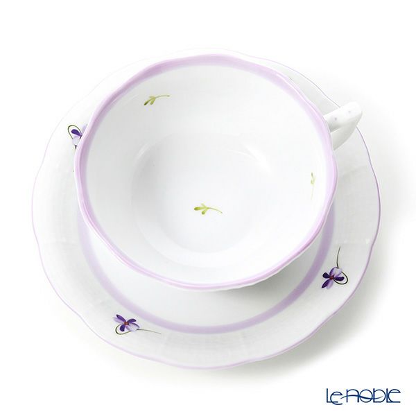 ヘレンド バイオレット（ライラック） VIOLETL ティーカップ＆ソーサー ロウ 00734-0-00