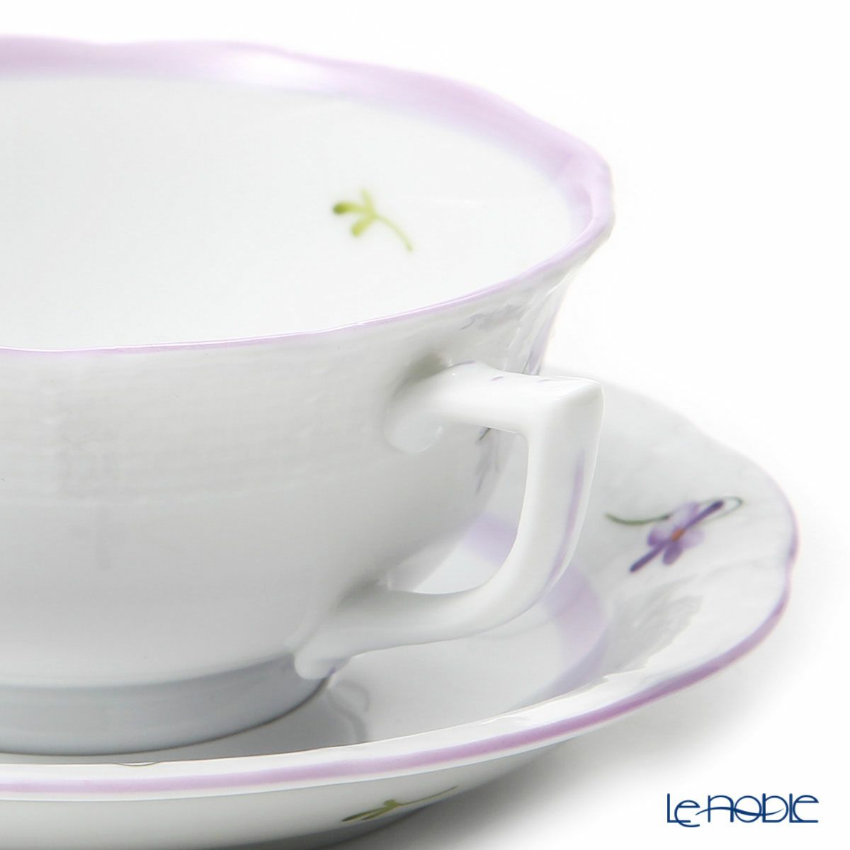 ヘレンド バイオレット（ライラック） VIOLETL ティーカップ＆ソーサー ロウ 00734-0-00