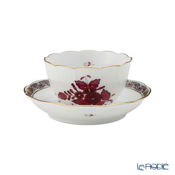 ヘレンド アポニーダークピンク AP3 ジャパニーズカップ＆ソーサー 130ml 00710-0-91／711