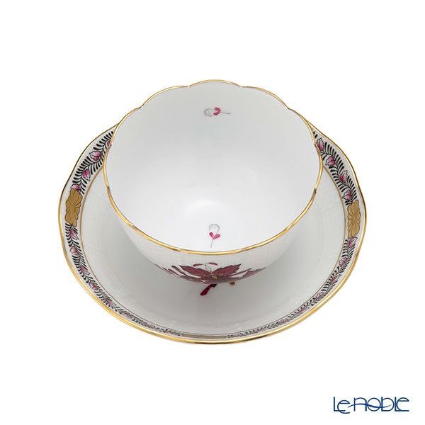 ヘレンド アポニーダークピンク AP3 ジャパニーズカップ＆ソーサー 130ml 00710-0-91／711