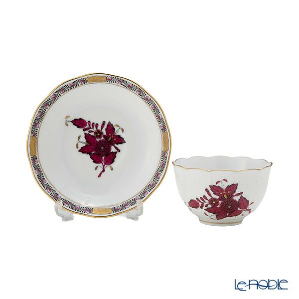 ヘレンド アポニーダークピンク AP3 ジャパニーズカップ＆ソーサー 130ml 00710-0-91／711