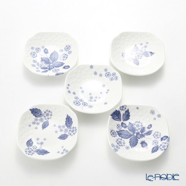 ウェッジウッド（Wedgwood） ストロベリーブルームインディゴ ソイディッシュ 5枚セット
