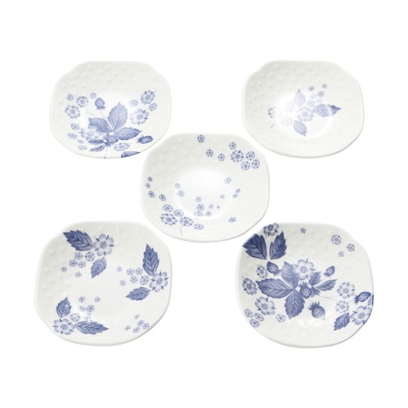 ウェッジウッド（Wedgwood） ストロベリーブルームインディゴ ソイディッシュ 5枚セット