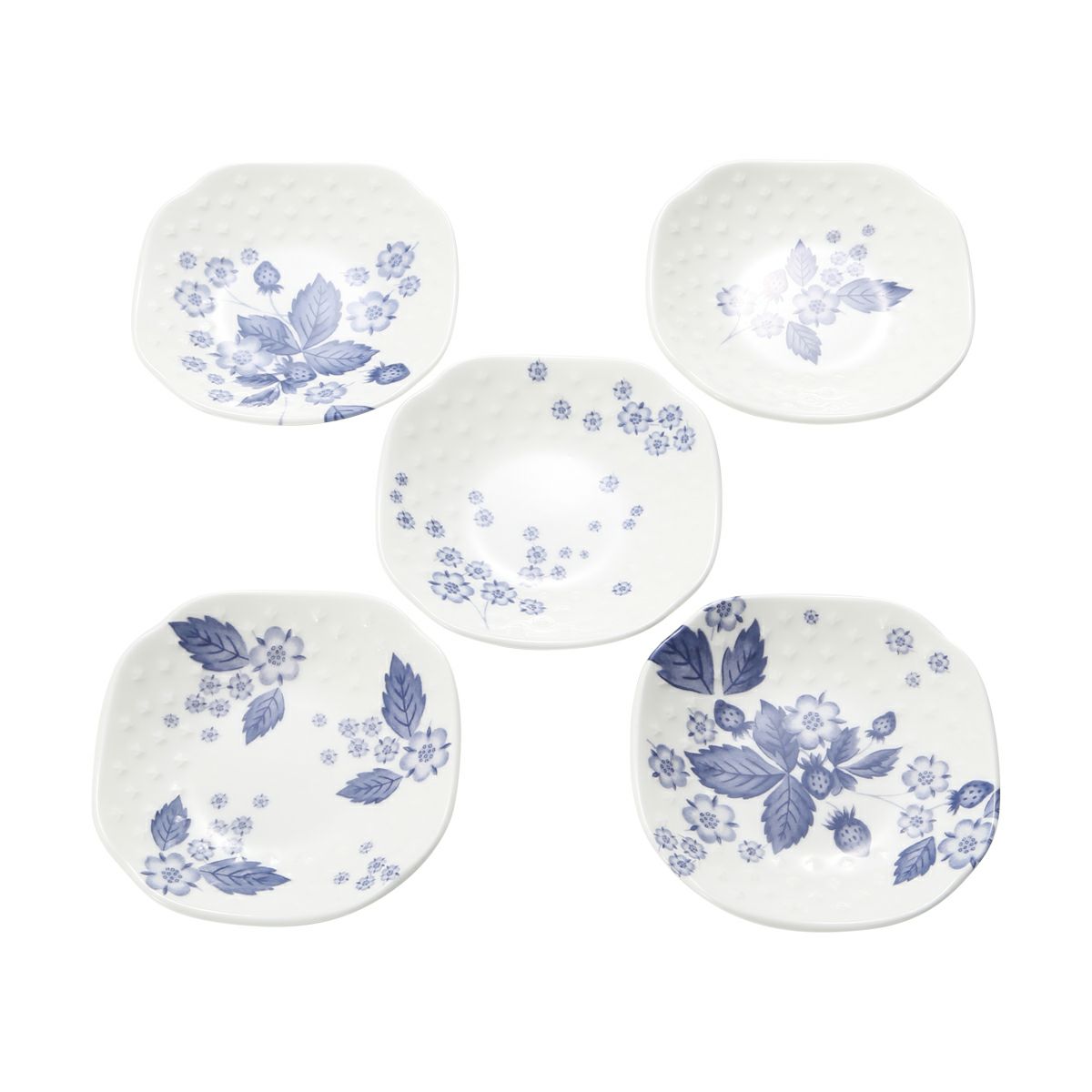 ウェッジウッド（Wedgwood） ストロベリーブルームインディゴ ソイディッシュ 5枚セット